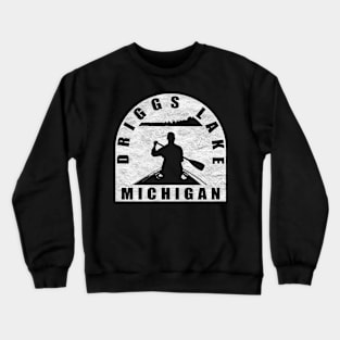 Driggs Lake Canoeing Michigan Crewneck Sweatshirt